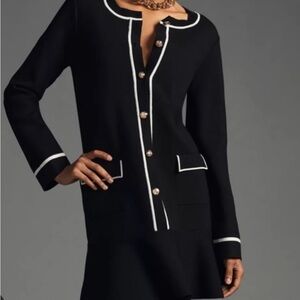 Chanel Black Dress with White Trim